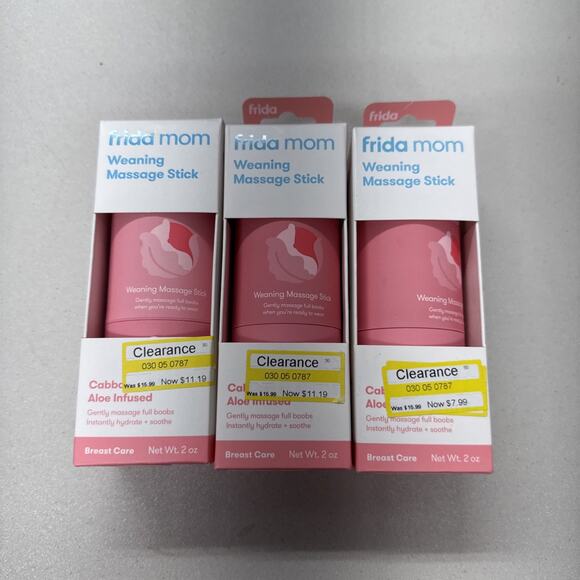 Frida Mom Weaning Massage Sticks 3 Cabbage Aloe Infused Breast Care 2oz Sealed - Picture 1 of 6